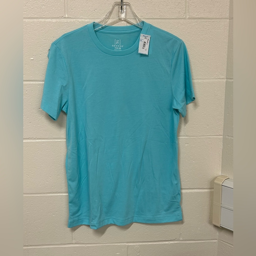 George Men's Aqua Short Sleeve Tee